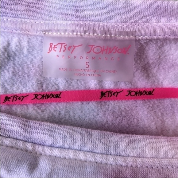 Betsey Johnson Performance Pastel Color Tie Dye Lightweight Sweatshirt - Picture 6 of 9